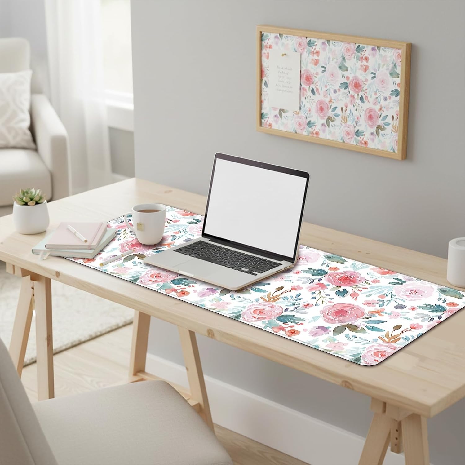 Detalle de XXL Floral Gaming Mouse Pad 47.2 x 23.6 Inch