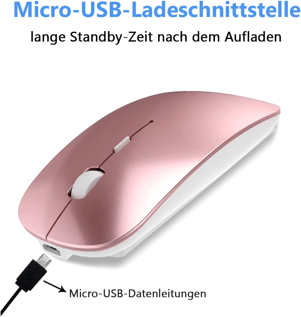 Thumbnail 2 de LEAPEST kabellose Dual-Mode Bluetooth- und 2,4-GHz-Maus (Roségold) für MacBook, iPad, Laptop & Desktop