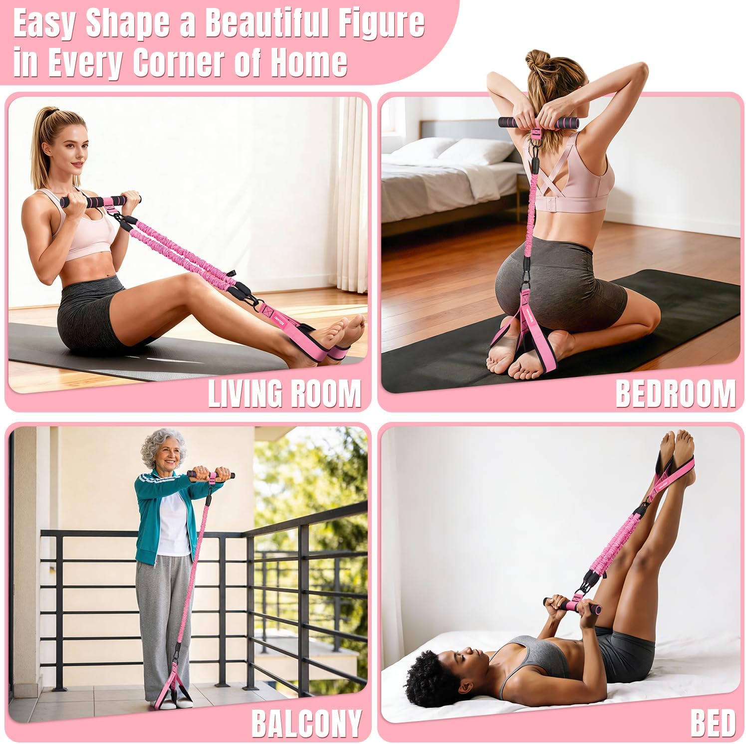 Thumbnail 5 de KUZARO Upgraded Pedal Resistance Bands 30–90 lb