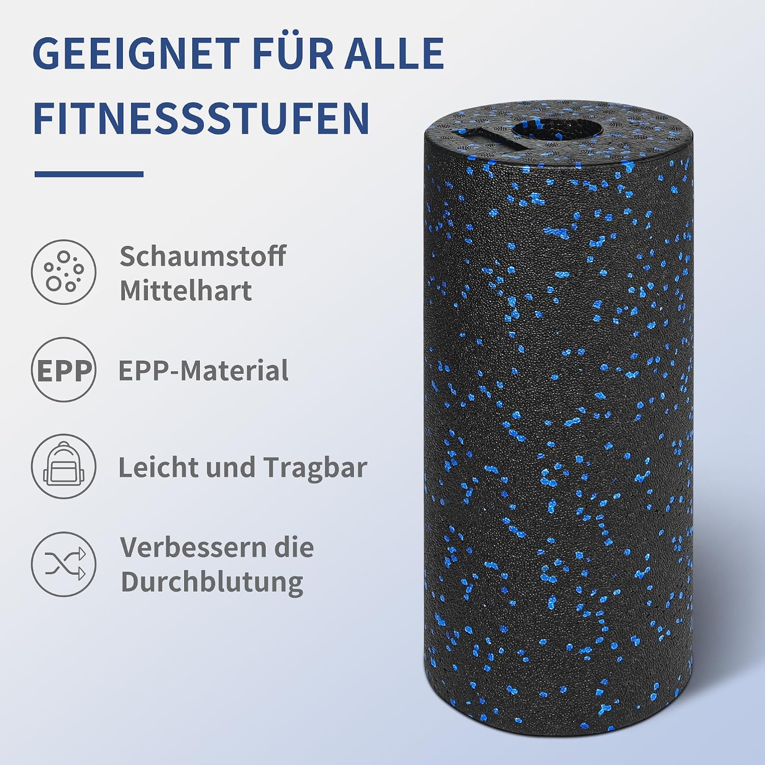 Detalle de 4er-Set Faszienrolle-Set mit großer & kleiner Rolle, Erdnussball und Einzelball (inkl. Aufbewahrungstasche)