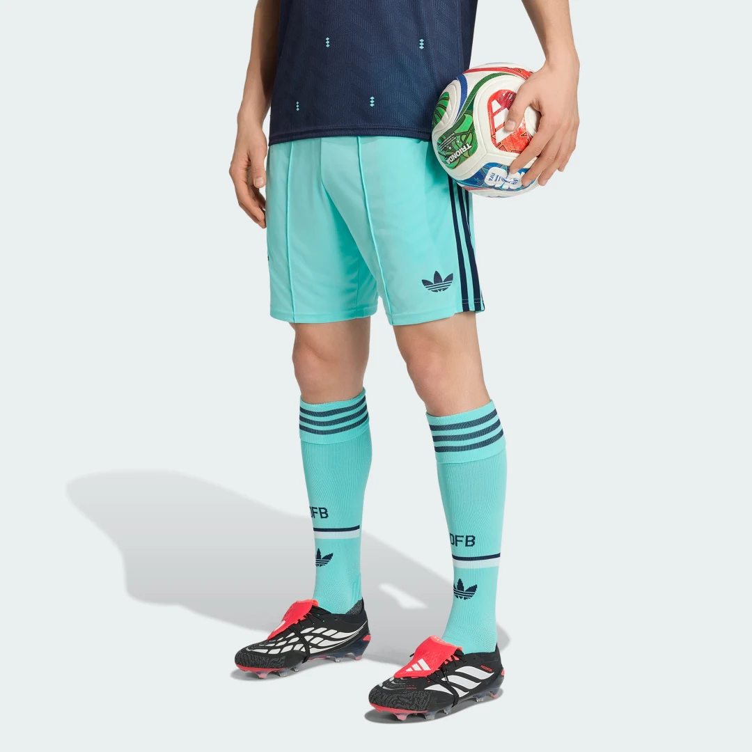 Detalle de Pantalón corto segunda equipación Alemania 26 de Adidas – Turquesa
