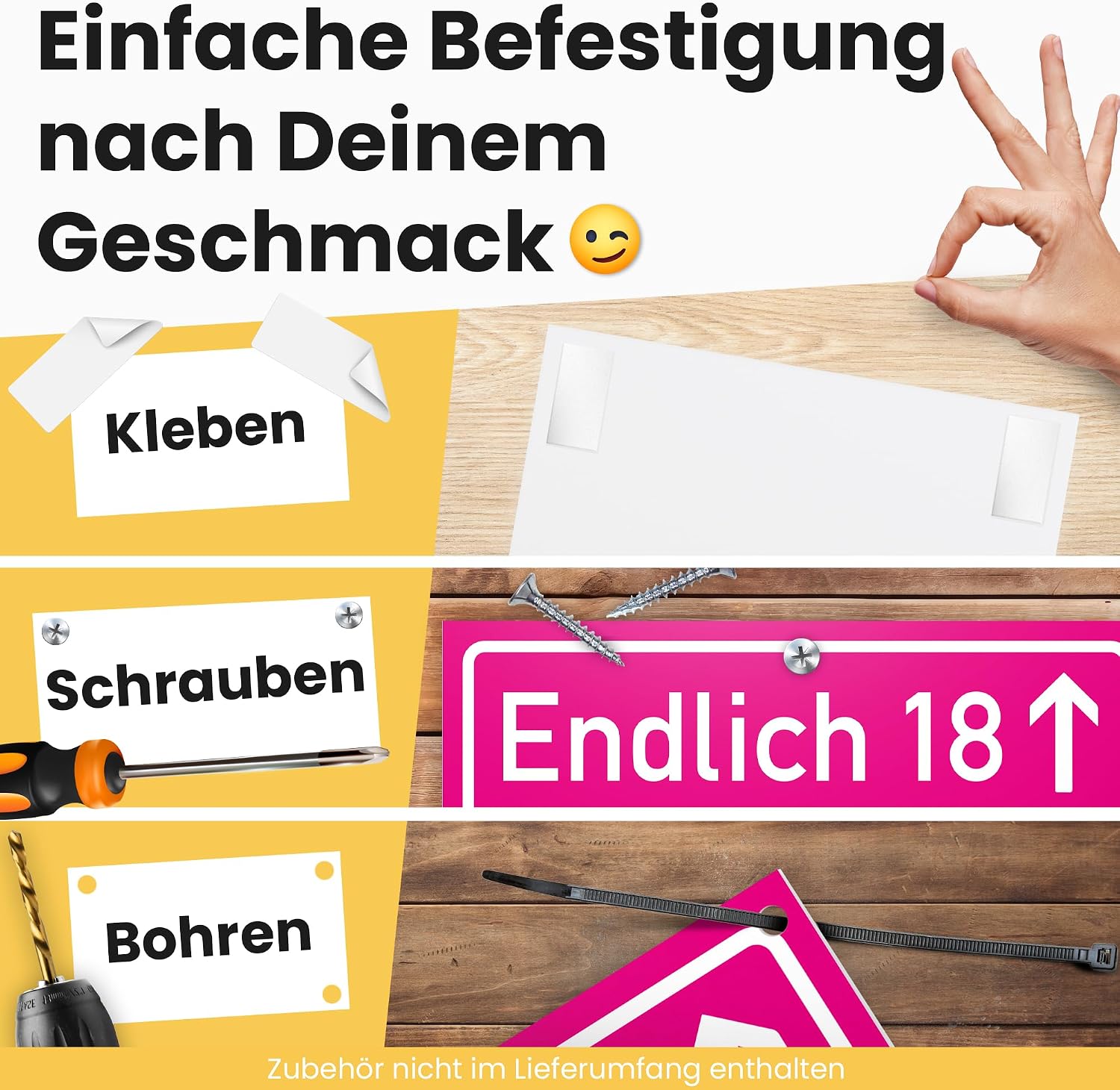 Thumbnail 5 de DankeDir! Volljährig Ortsschild 30x20 cm