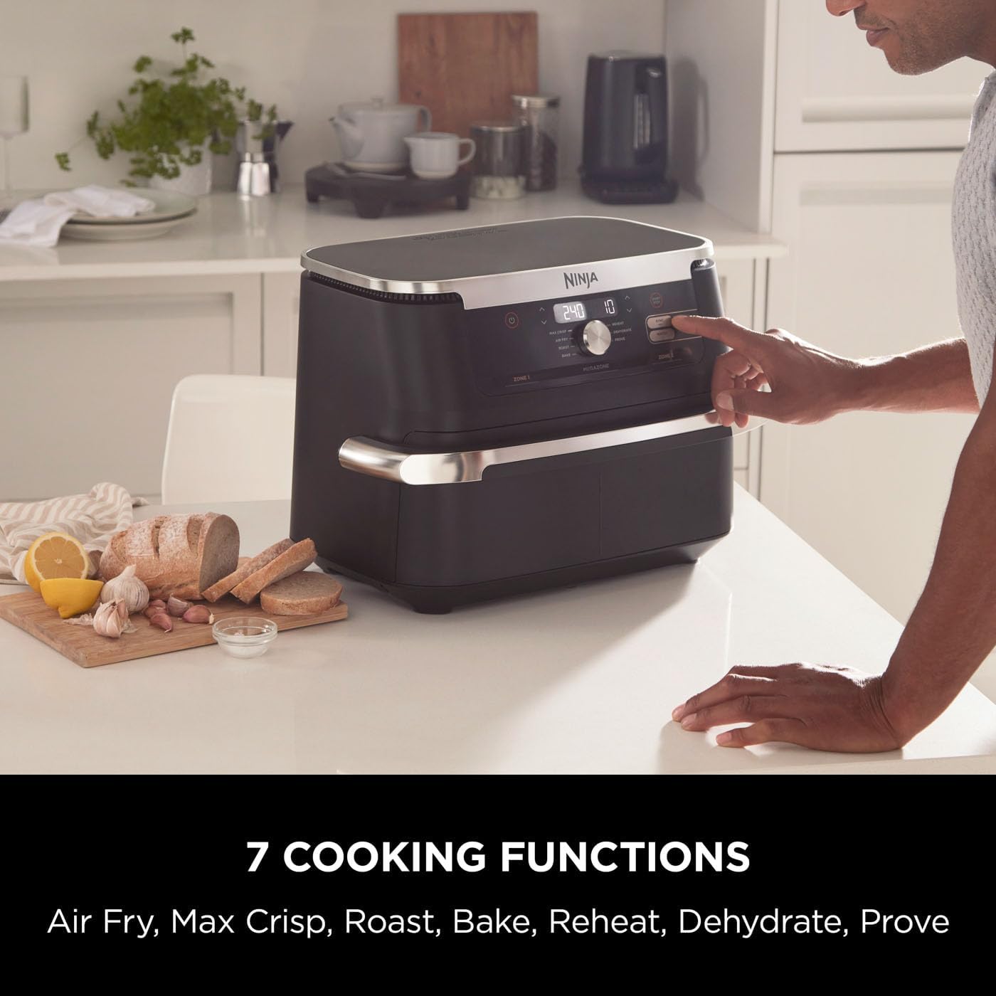 Thumbnail 5 de Ninja Foodi AF500UK FlexDrawer 10.4L dual-zone air fryer