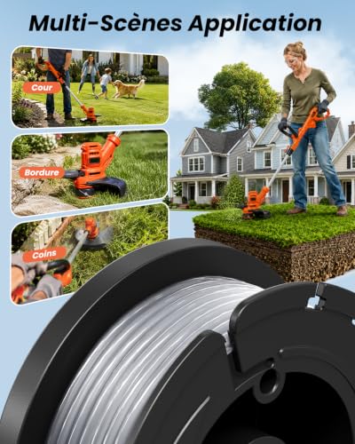 Thumbnail 6 de Eventronic 12 Pack Bobine Fil Coupe Bordure Compatible Black et Decker A6481/A6485 1,65 mm