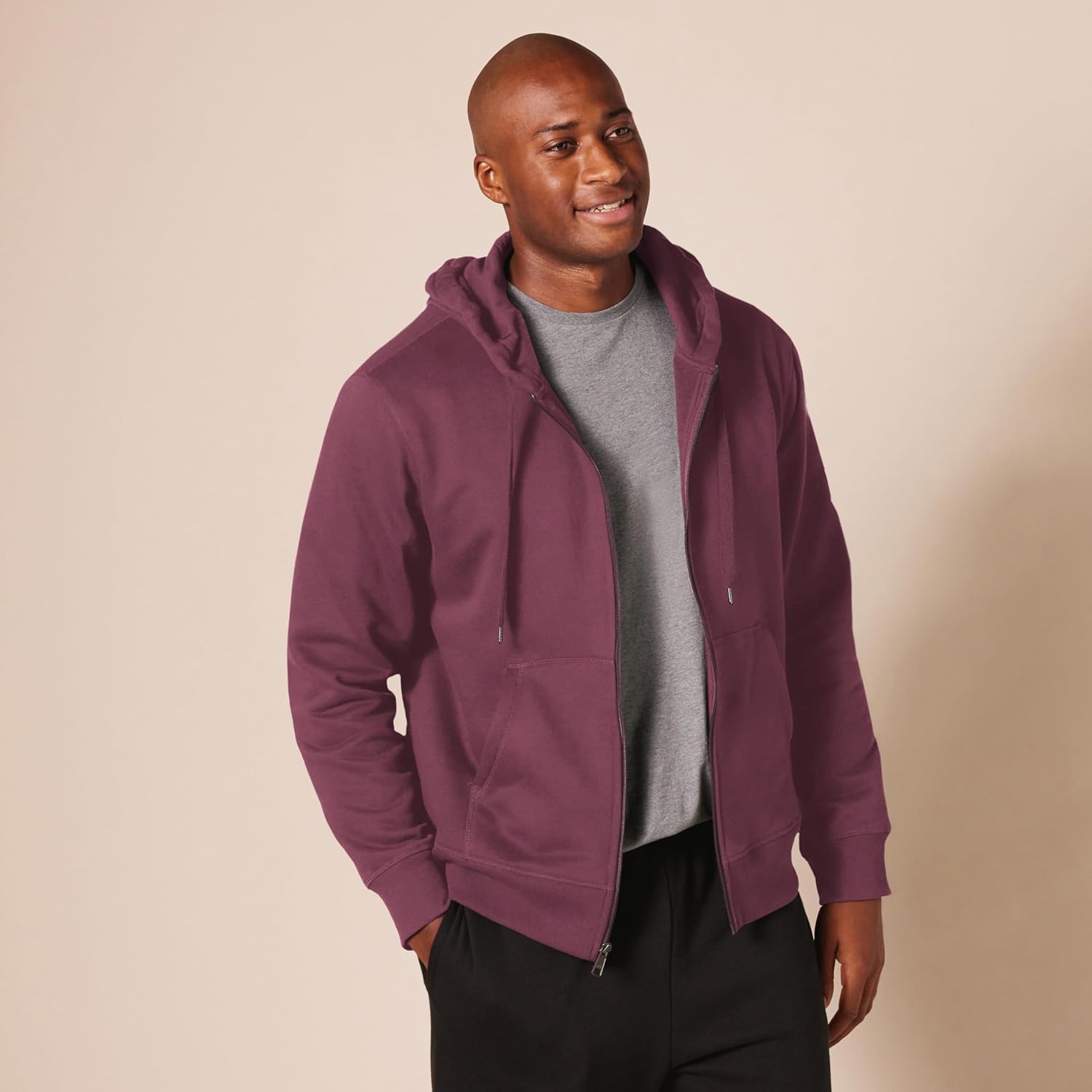 Thumbnail 6 de Amazon Essentials Uomo Felpa con Cappuccio e Cerniera Integrale in Pile – taglie Big & Tall
