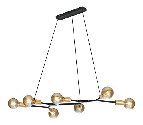 Trio Leuchten Cross 306700732 Suspension Métal Noir Mat/Bronze
