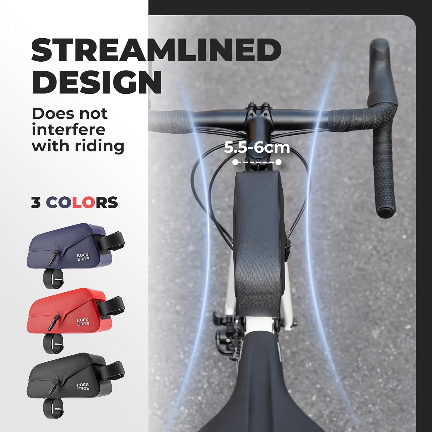 Thumbnail 6 de ROCKBROS Sacoche Cadre de Vélo Aspiration Magnétique 0,9 L – Étanche et légère pour Bikepacking
