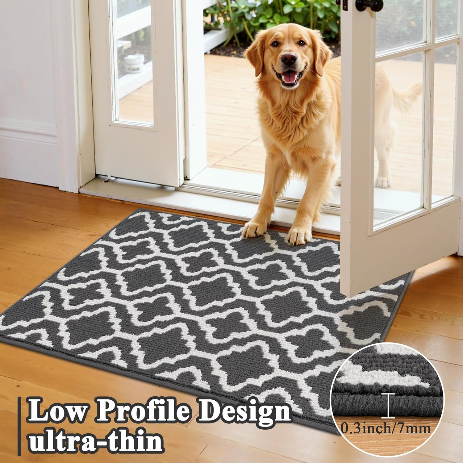 Thumbnail 3 de SHACOS zerbino lavabile grigio scuro 60 x 90 cm, antiscivolo e assorbente per interni