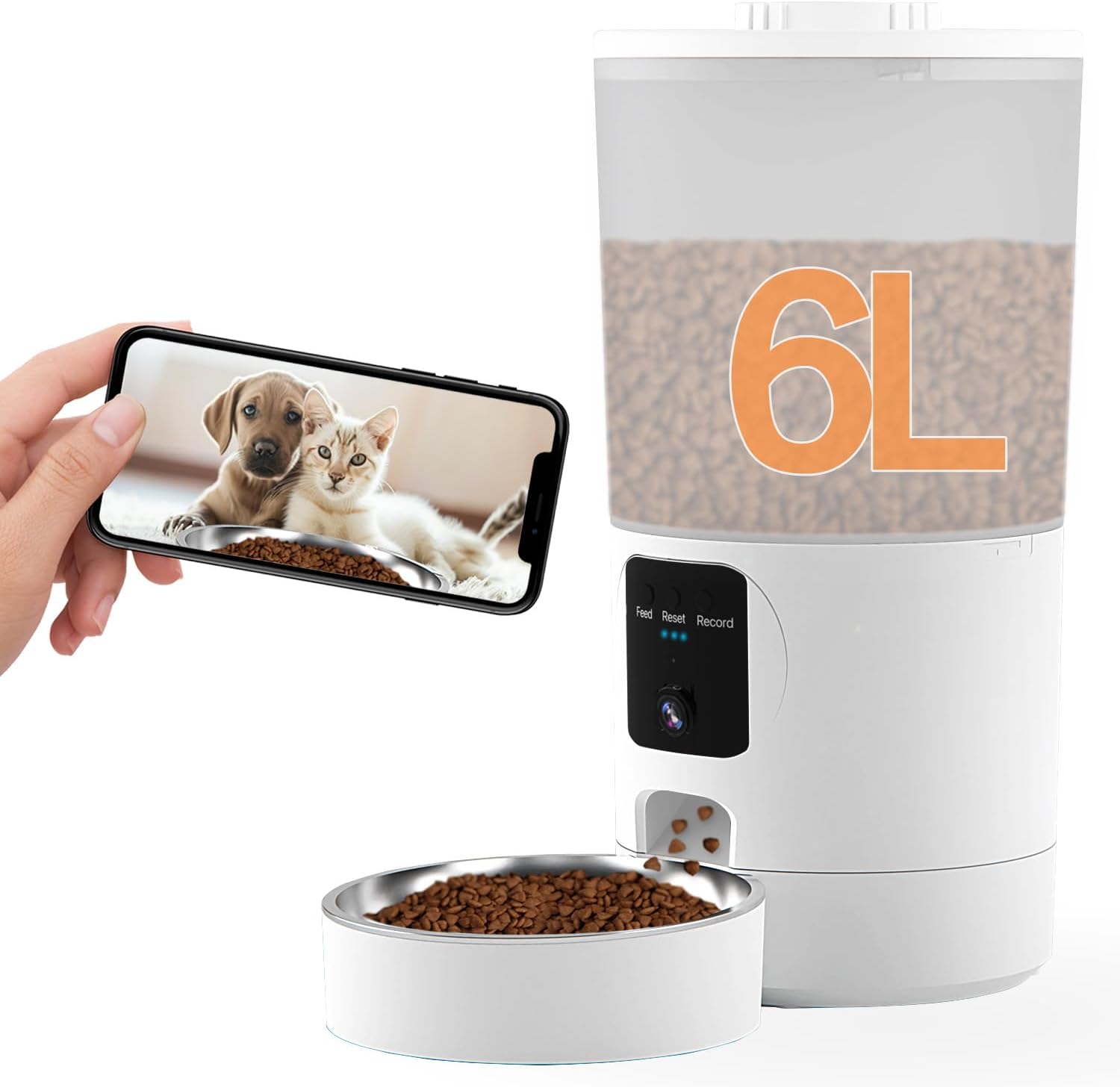6L Automatic Cat Feeder with 2K Camera