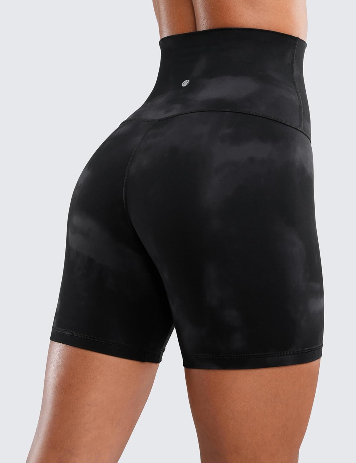 Detalle de CRZ YOGA Vita Alta Butterlux Biker Pantaloncini 15cm – Burroso Morbido, per Yoga e Benessere