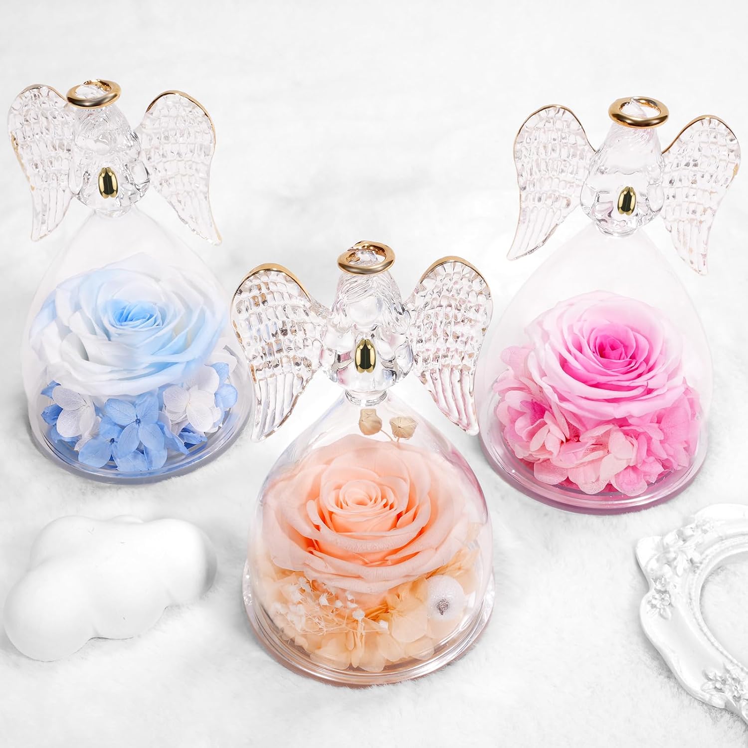 Thumbnail 6 de Miofula Ewige Rose mit Engelfigur – Geschenkset für Frauen