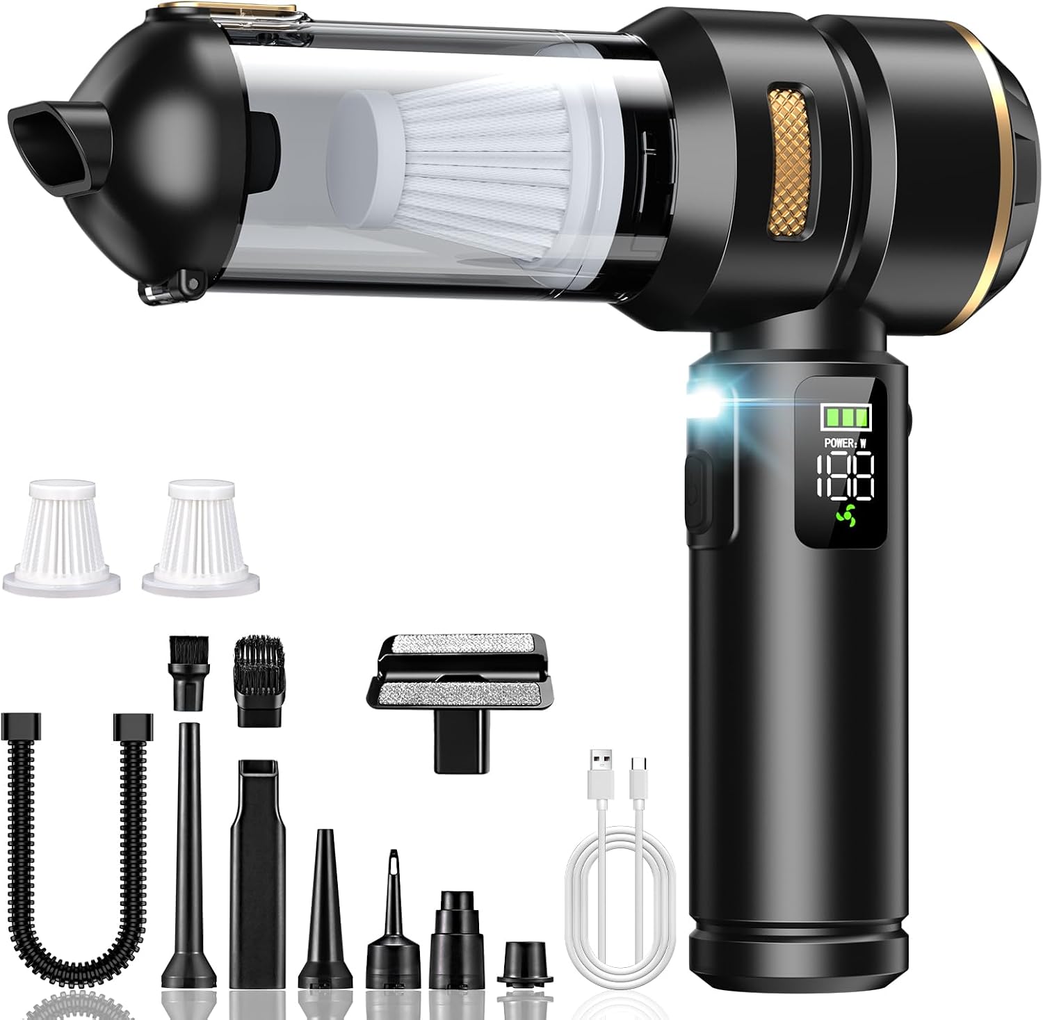 Detalle de Aurvite ST-6704APlus draadloze handstofzuiger 4-in-1 met 32.000 Pa