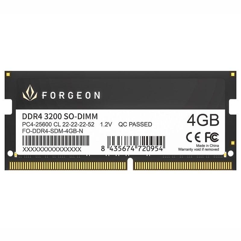 Detalle de Forgeon Cyclone PLUS SODIMM DDR4 3200 MHz 4GB CL22 Negra