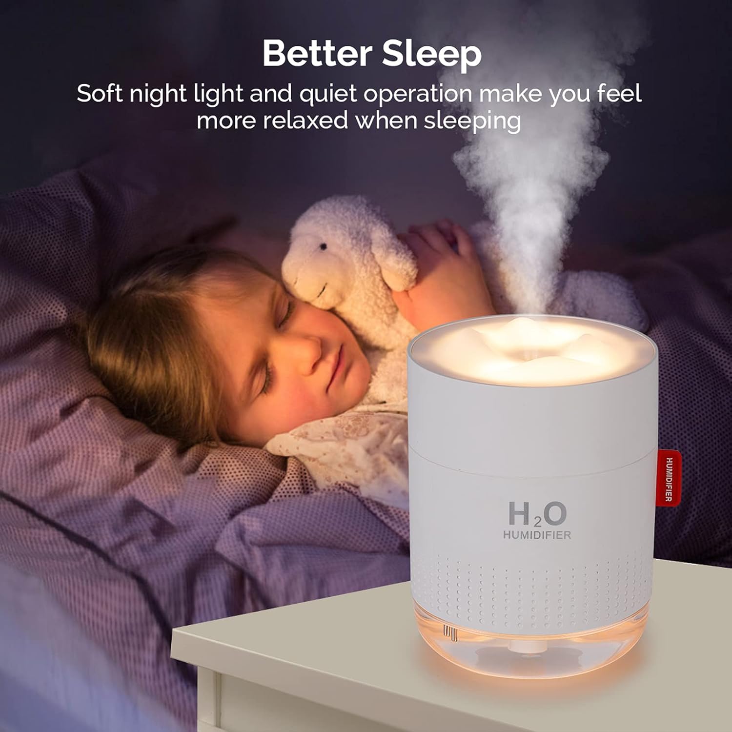 Thumbnail 2 de Portable Mini Humidifier 500ml for Desktop, USB, Auto Shut-Off 🎐