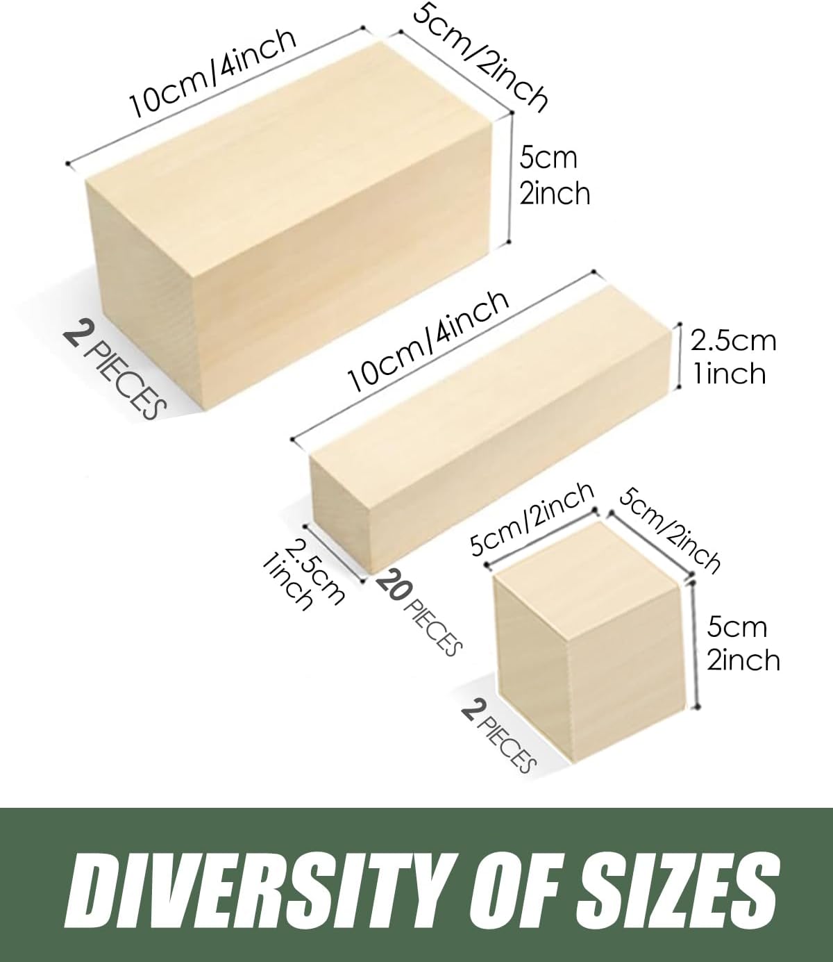 Detalle de Basswood Carving Blocks 3 sizes
