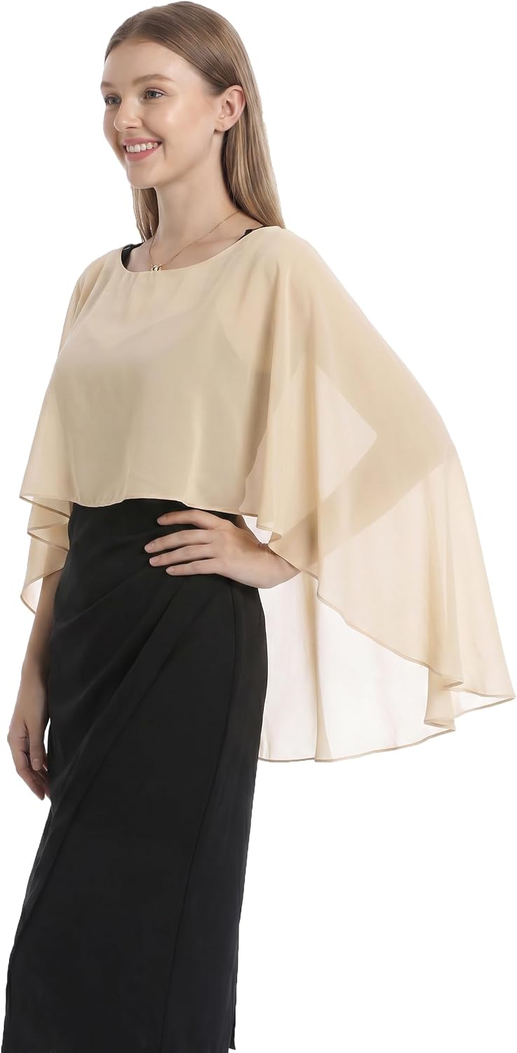 Detalle 2 de Evening Capelet in Chiffon