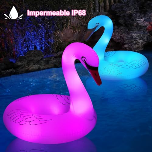 Thumbnail 6 de DeeprBling Cisne Hinchable Piscina con Luces Solares: Flotador Gigante para Adultos