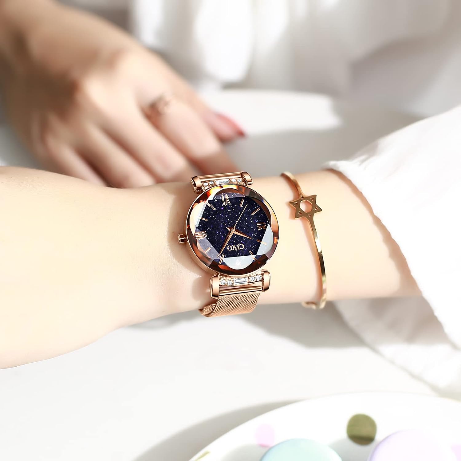 Thumbnail 6 de CIVO Damen Uhr – Minimalistische Quarzuhr mit Wasserdichtheit und Roségold-Elementen