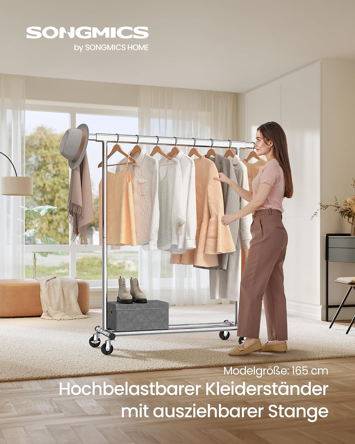 Detalle 2 de SONGMICS Kleiderständer HSR13S 100 kg Traglast
