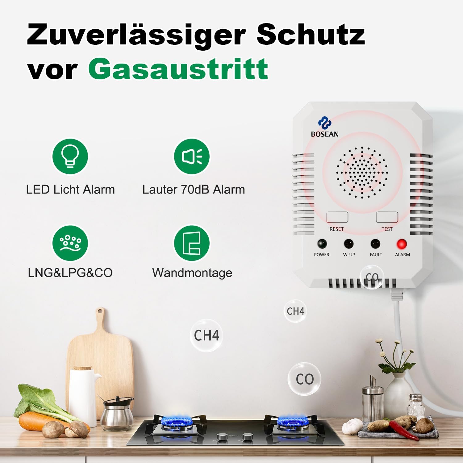 Thumbnail 1 de Gasleckmelder 2in1 CO Erdgasdetektor