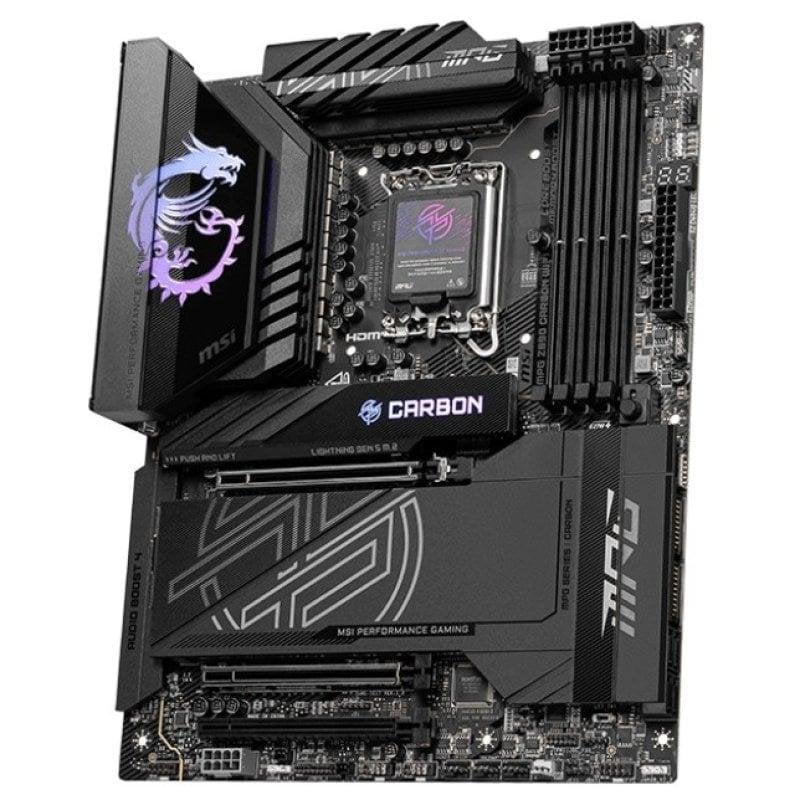Detalle 2 de MSI MPG Z890 CARBON WIFI Placa base Z890 LGA1851 DDR5 ATX WiFi 7 Thunderbolt 4 RGB