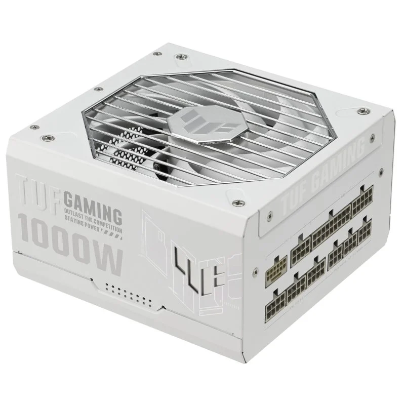 Detalle de ASUS TUF Gaming 1000 Gold White Edition – Fuente de alimentación modular 1000W 80 Plus Gold
