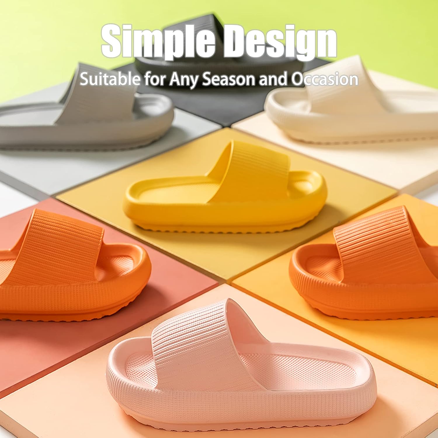 Detalle 2 de rosyclo Cloud Slippers, 1.6 in thick sole