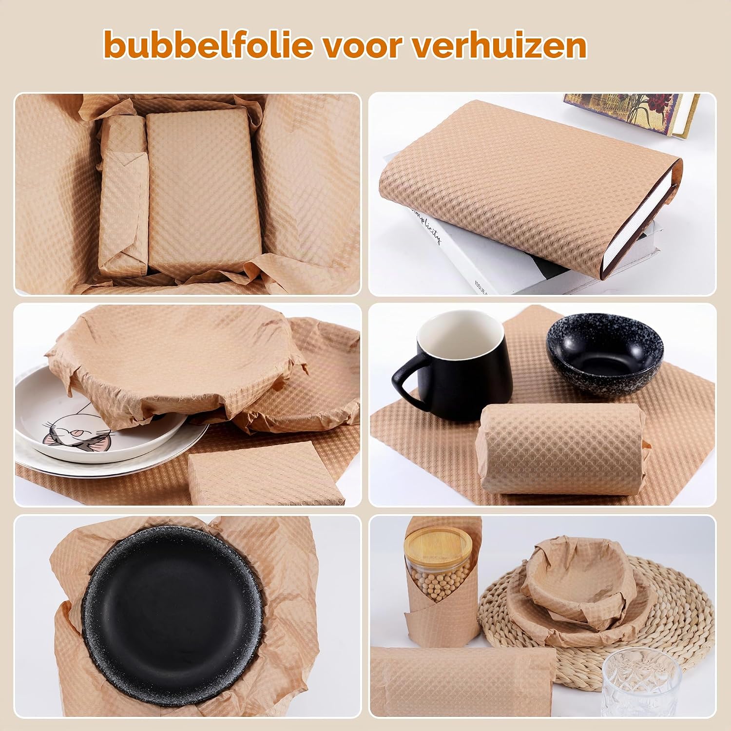 Detalle 1 de SZSYumUnion Paper Bubble Wrap Roll 3 papieren bubbelrol voor breekbare spullen