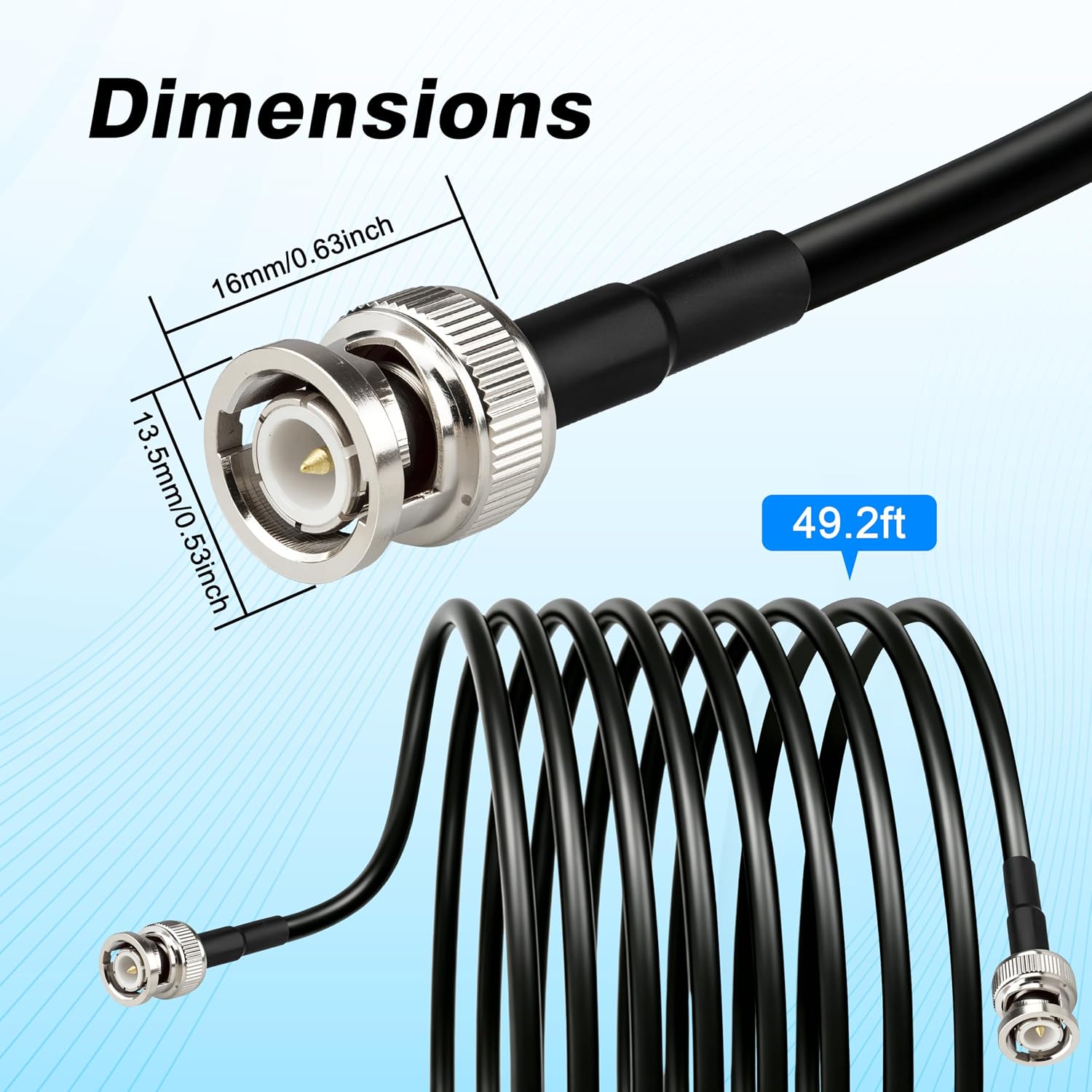 Thumbnail 2 de BOOBRIE BNC Extension Cable 49.2 ft