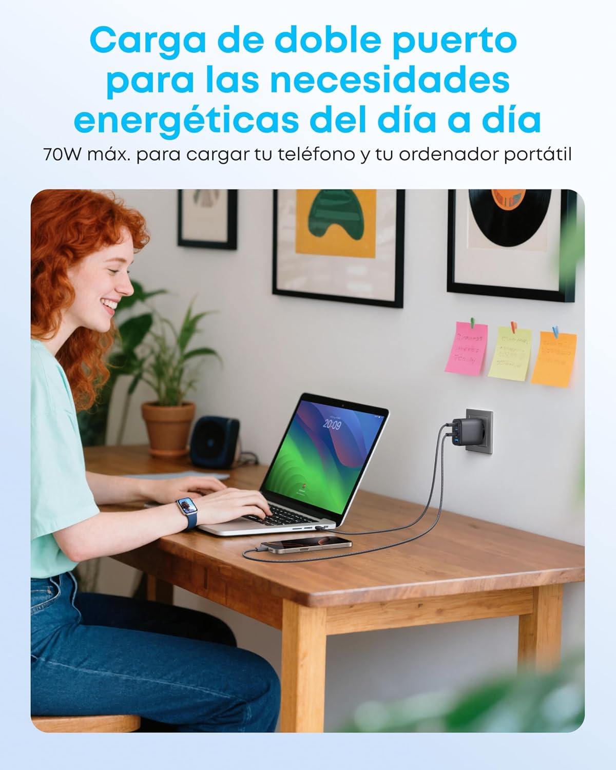 Detalle de Anker Zolo Cargador USB C 70W