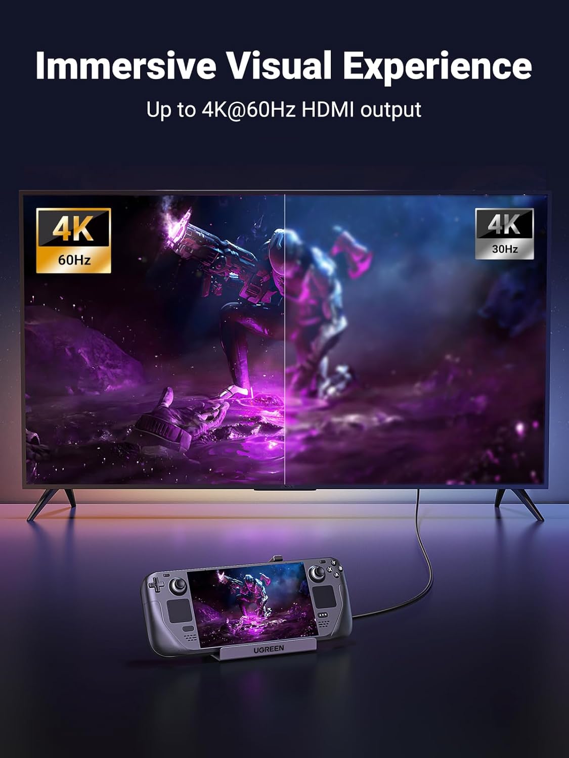 Thumbnail 1 de UGREEN Hub USB C HDMI 4K 60Hz para Steam Deck 🚀