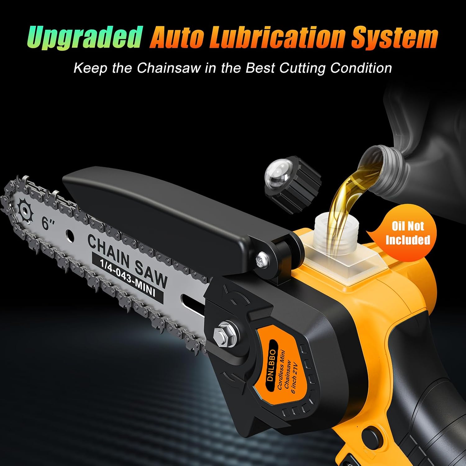 Thumbnail 6 de DNLBBO DNLBBO-10 6-Inch Cordless Mini Chainsaw, 700W, Auto-Oiling
