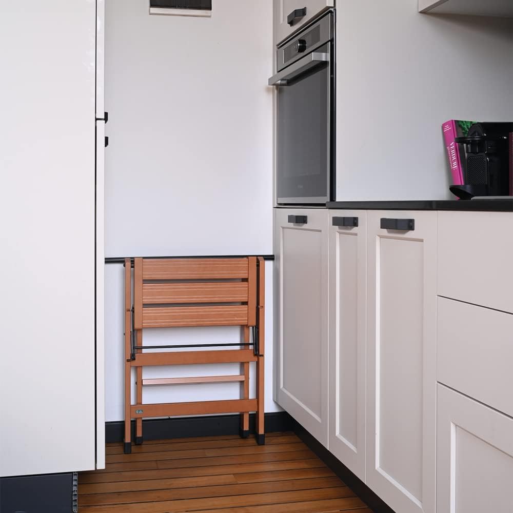 Thumbnail 6 de Foppapedretti Tialzo Tabouret Pliant, Noyer — tabouret en bois massif pliable