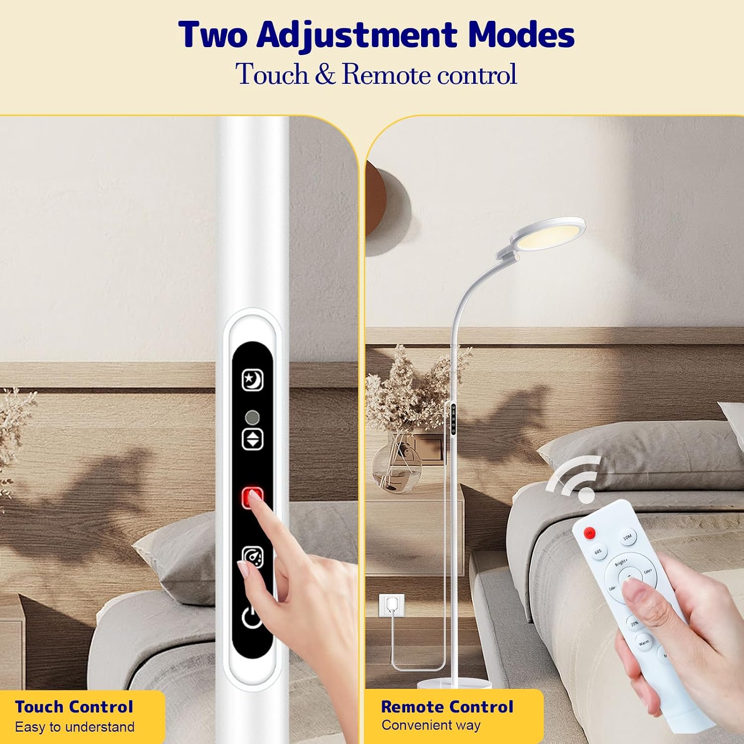 Detalle 2 de Devowellte DEE-CA-YXLDGLD01 UV-Free 10,000 Lux Floor and Desk Lamp