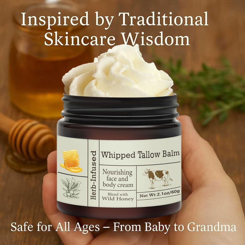 Thumbnail 2 de URQT Beef Tallow for Skin: Organic Grass-Fed Whipped Beef Tallow and Honey Balm