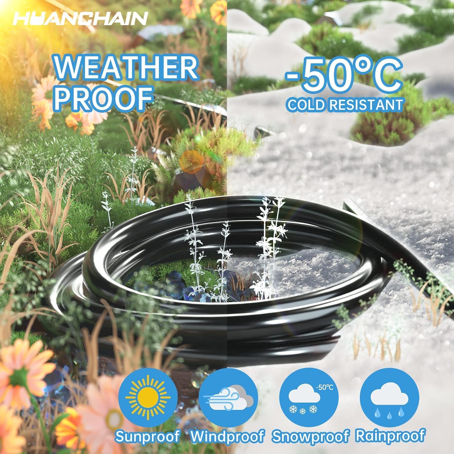 Thumbnail 5 de HUANCHAIN Indoor Outdoor Extension Cord 50 ft 🔌