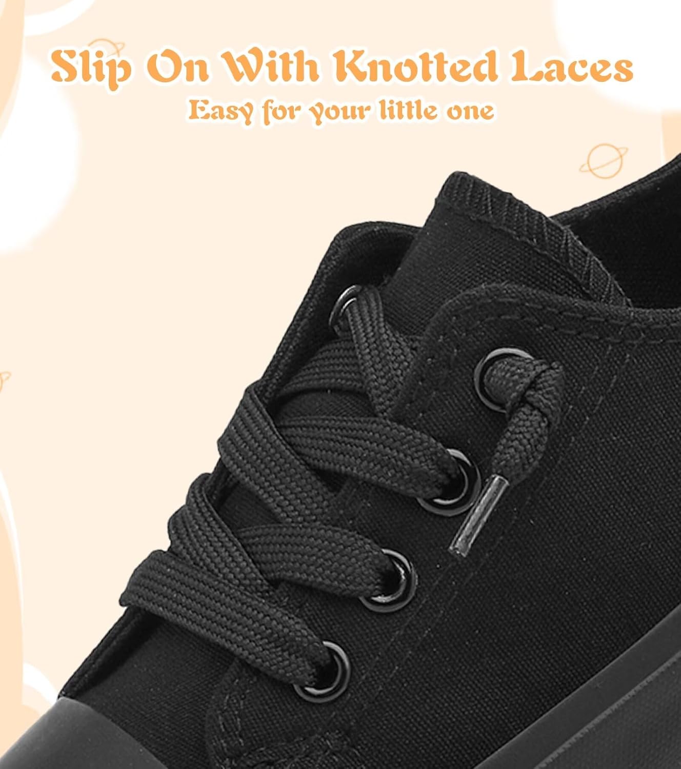 Detalle 1 de Cofopo Toddler Canvas Slip-On Sneakers with Cushioned Insoles