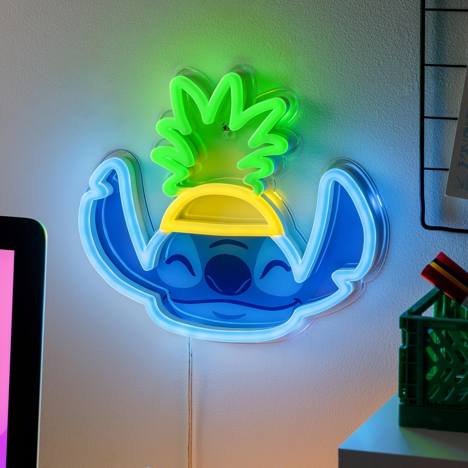 Detalle de Paladone Applique murale néon LED Lilo & Stitch - Licence officielle Disney