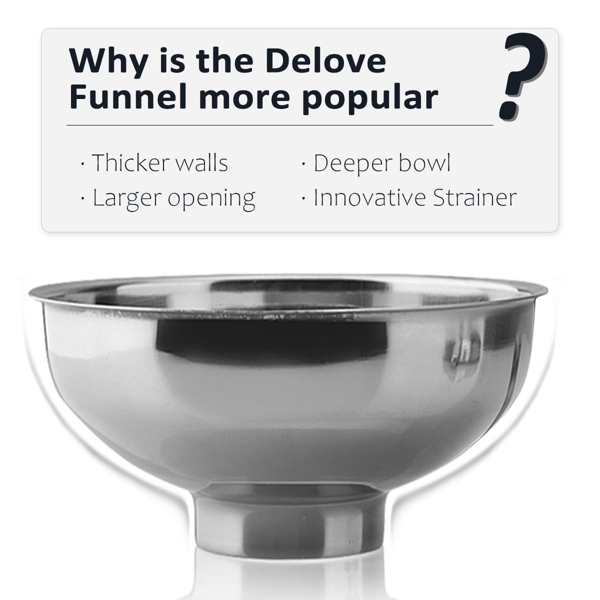 Detalle de Delove Canning Funnel, Stainless Steel