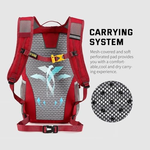 Detalle de SKYSPER Leicht Wanderrucksack 20L – Rückenbelüftung, 20 Liter, kompakt und vielseitig