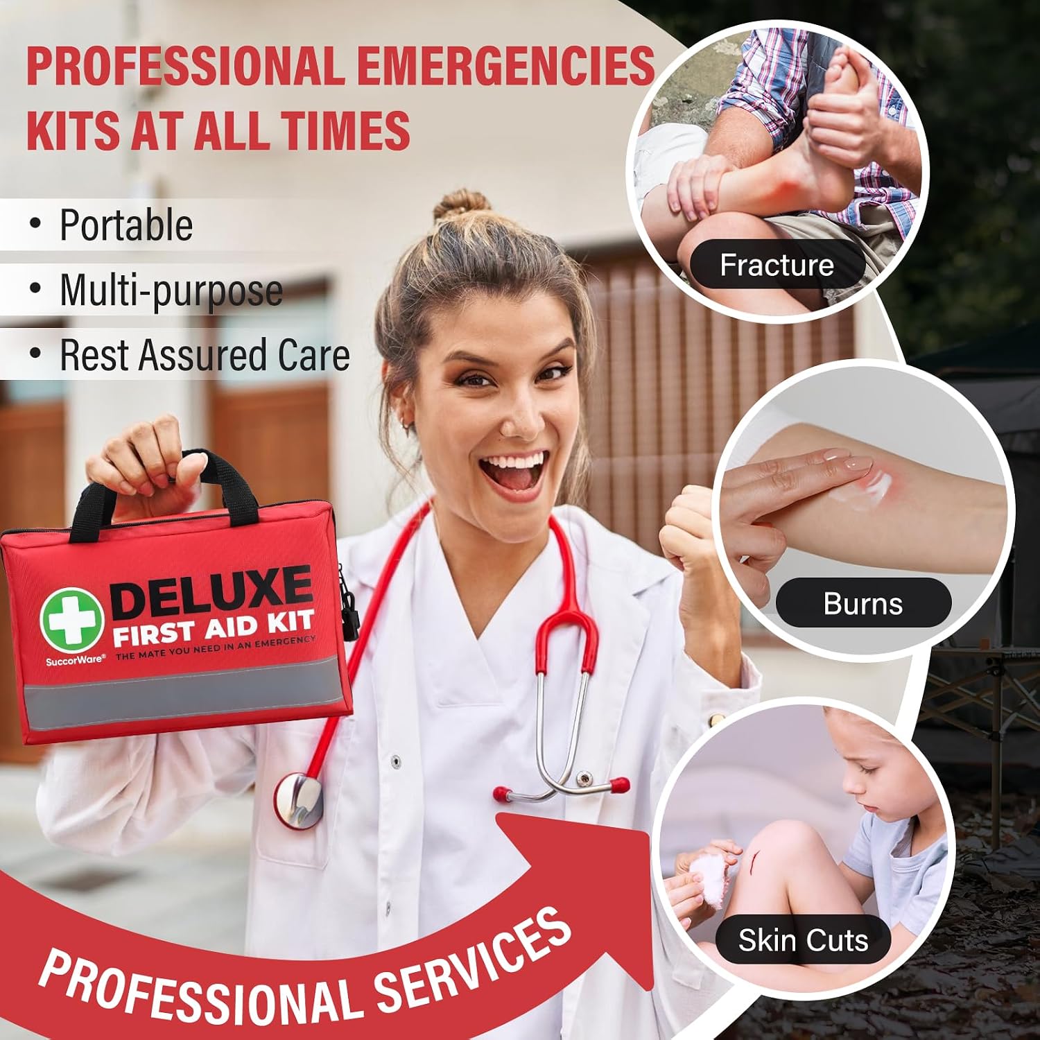 Thumbnail 2 de SuccorWare 380-Piece Deluxe First Aid Kit