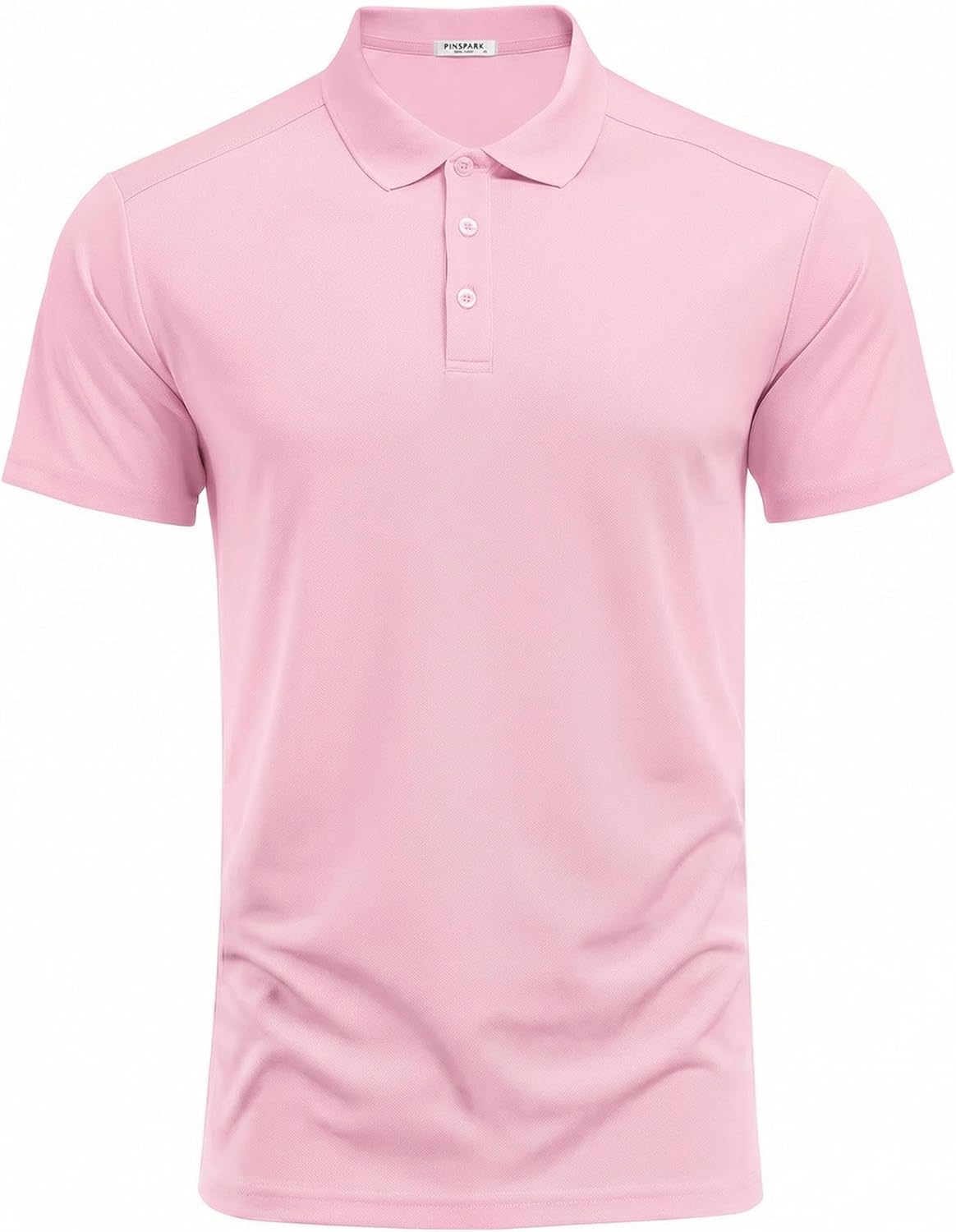 Detalle de PINSPARK Men’s Quick-Dry Golf Polo Shirt (Slim Fit, Short Sleeve, Solid)