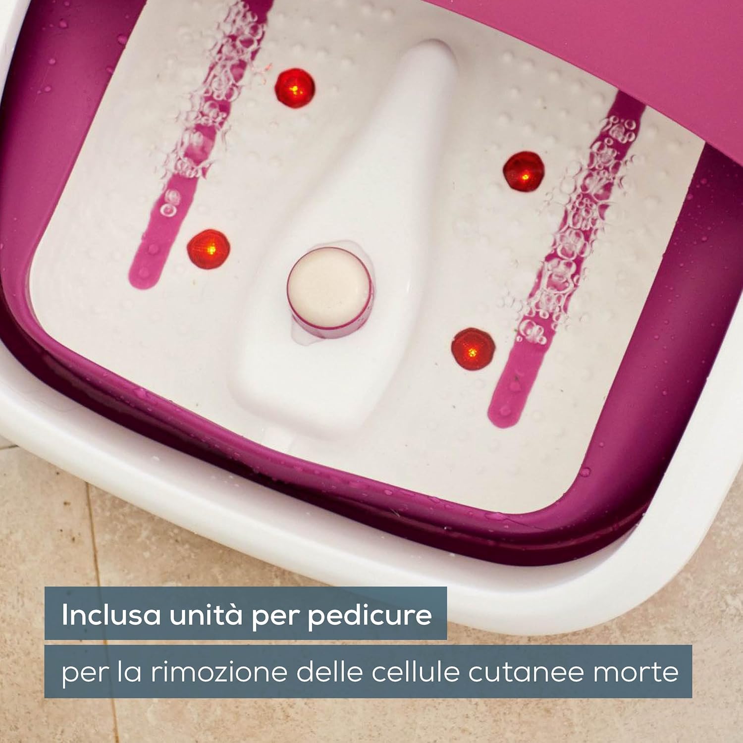 Detalle de Beurer FB 30 Pediluvio con Idromassaggio Plantare – formato pieghevole e salvaspazio