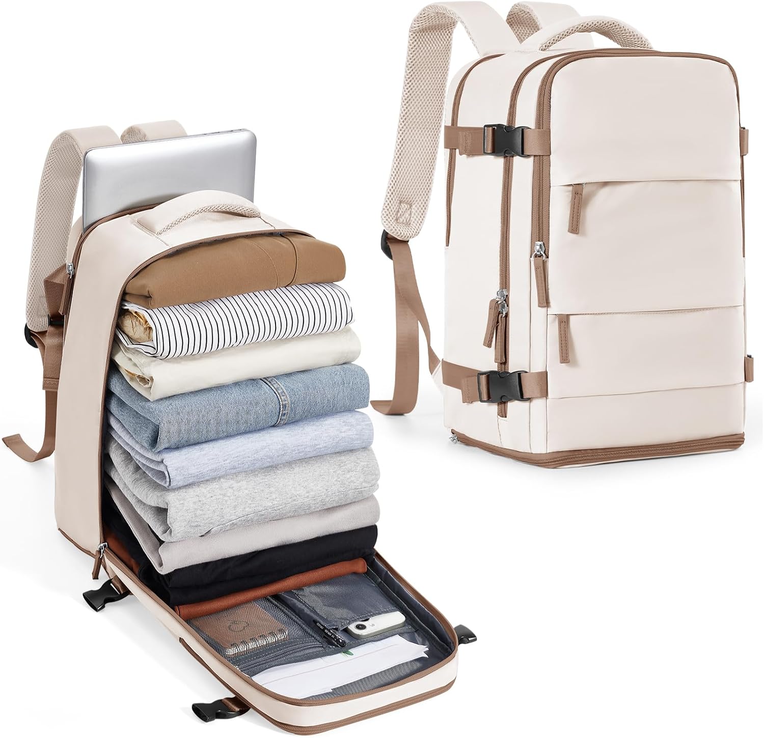 Detalle 2 de BJLFS Zaino da viaggio 40x30x20 impermeabile per laptop 14"