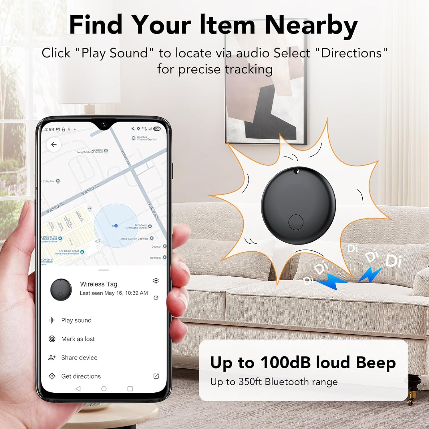 Thumbnail 3 de Tracker Tag Android Smart Tag – 4er Pack (Bluetooth Key Finder, IP68, Google Find Hub kompatibel, Android nur)