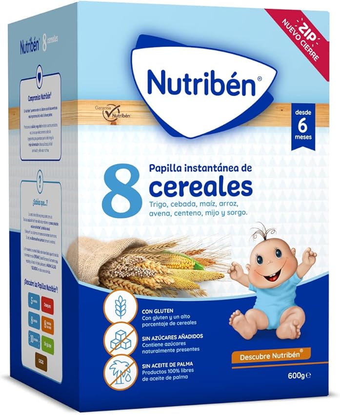Thumbnail 2 de Nutribén Papilla 8 Cereales 🥣 Pack 6x600g Sin Azúcares