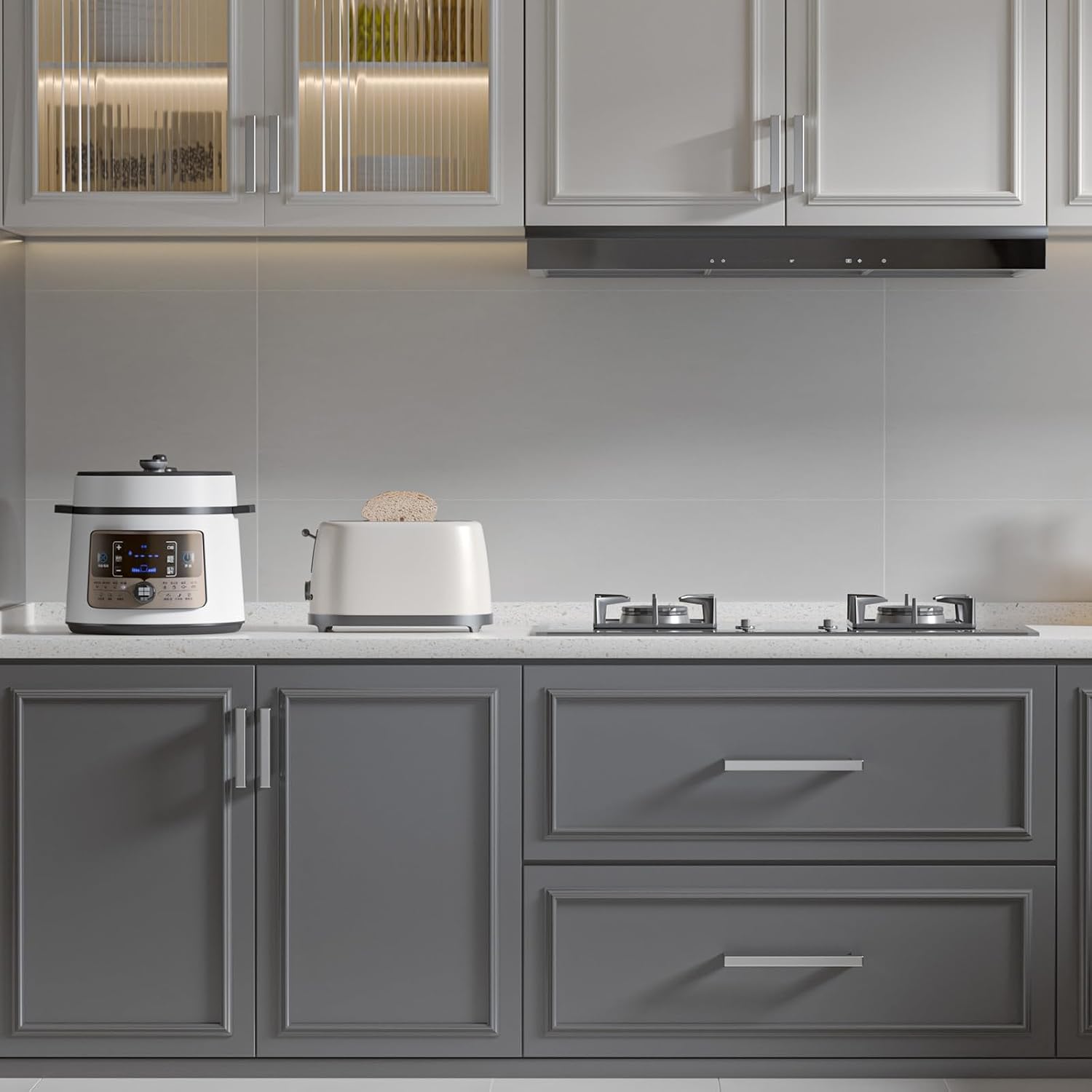 Detalle de Goldenwarm Cabinet Pulls, Brushed Nickel