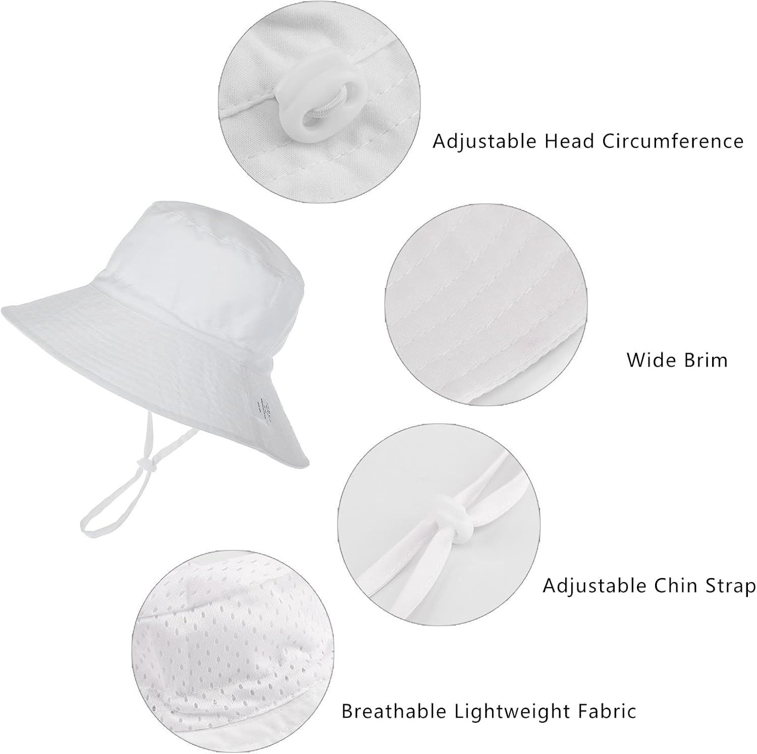 Thumbnail 3 de DRESHOW Baby Sonnenhut mit UV-Schutz UPF 50+ – Fischerhut/Strandhut für Kleinkinder