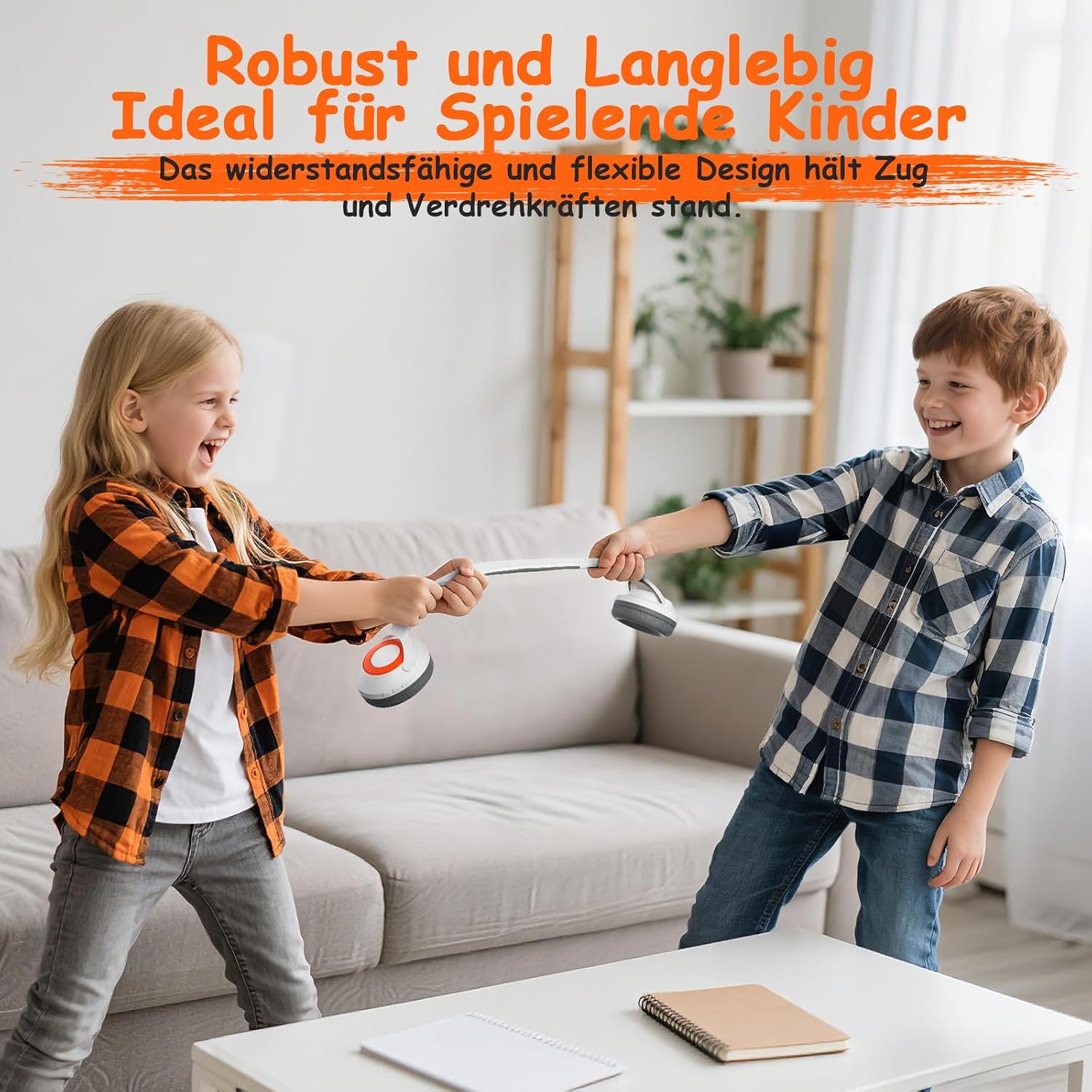 Detalle 2 de TONOSHARK Kinder Bluetooth Kopfhörer mit Noise Cancelling – 60 h Spielzeit, leicht über dem Ohr, inkl. Silikon-Tasche (Weiß)
