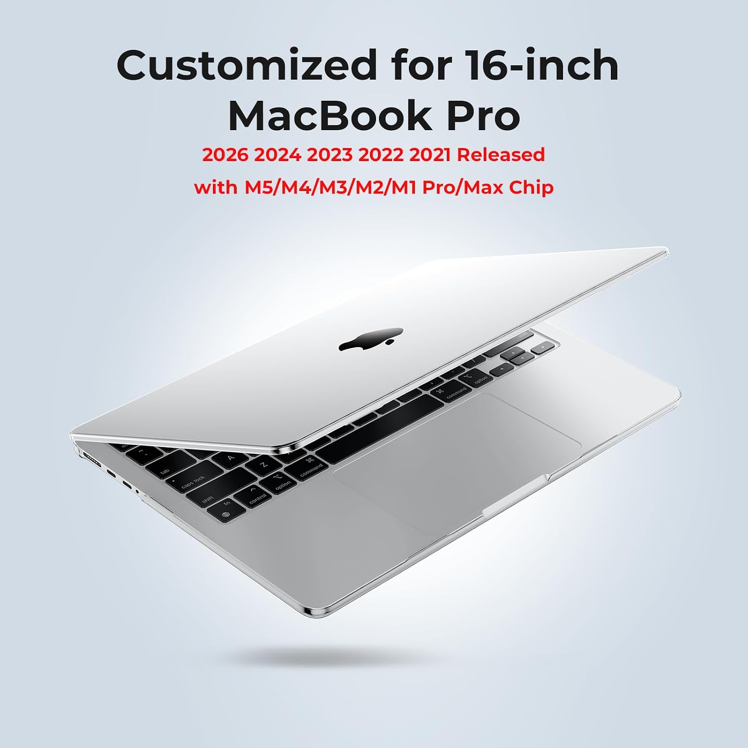 Thumbnail 6 de EooCoo Compatible Hard Shell Case for MacBook Pro 16-inch (2021–2026, M1–M5) – Crystal Clear PC Cover